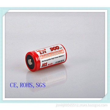 Li-ion 18350-900mAh Battery, Rechargeable Battery, High Cap, E-Cigarette Battery, Loudspeaker Battery, Lithium 18350 Battery
